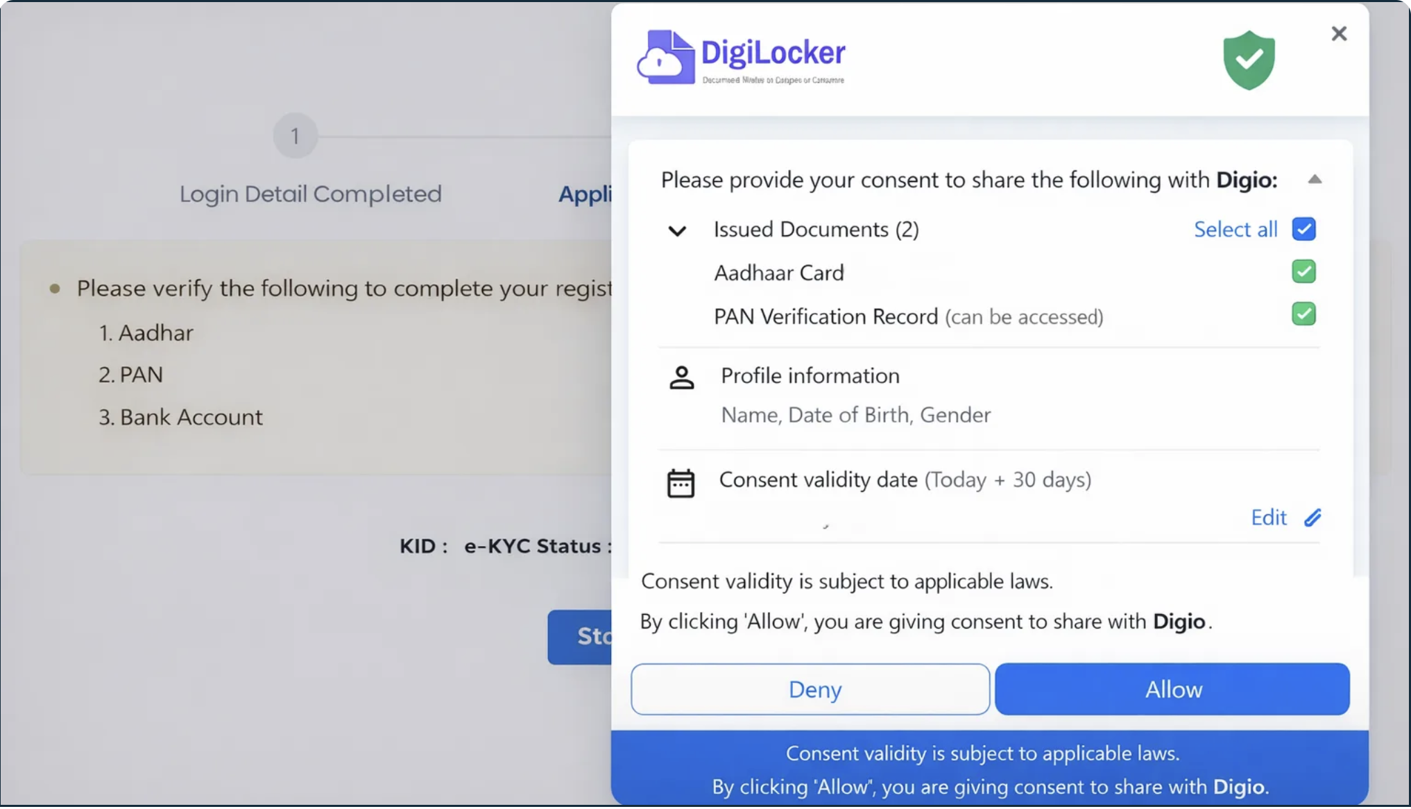 User Registration – PAN Verification